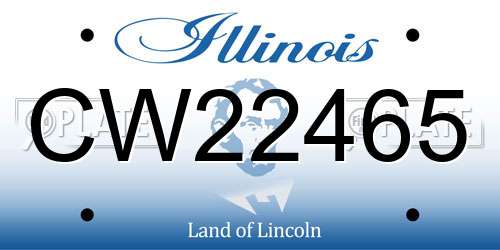 CW22465 Illinois License Plate
