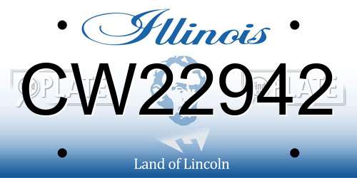 CW22942 Illinois License Plate