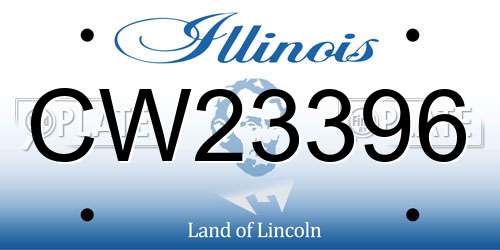 CW23396 Illinois License Plate