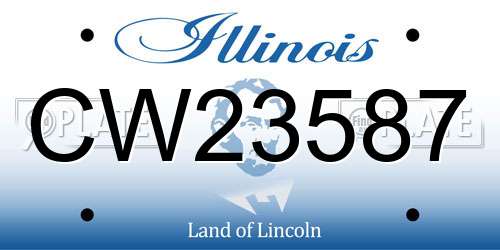 CW23587 Illinois License Plate
