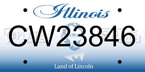 CW23846 Illinois License Plate