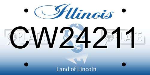 CW24211 Illinois License Plate