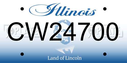 CW24700 Illinois License Plate