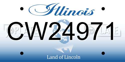 CW24971 Illinois License Plate