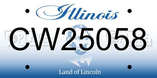 CW25058 Illinois License Plate