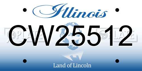 CW25512 Illinois License Plate