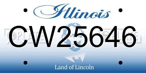 CW25646 Illinois License Plate