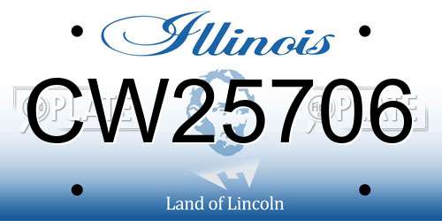 CW25706 Illinois License Plate
