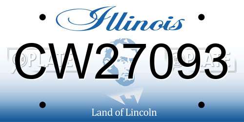CW27093 Illinois License Plate