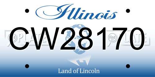 CW28170 Illinois License Plate