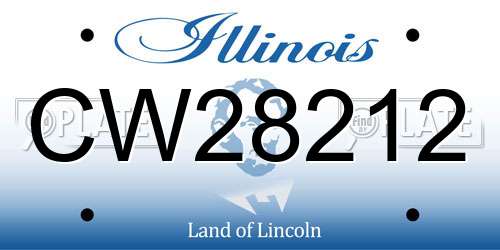 CW28212 Illinois License Plate
