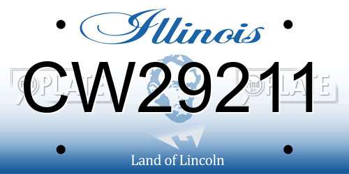 CW29211 Illinois License Plate