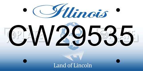 CW29535 Illinois License Plate