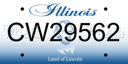 CW29562 Illinois License Plate