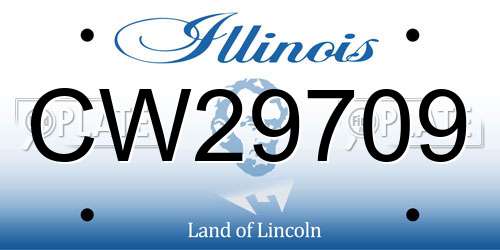 CW29709 Illinois License Plate