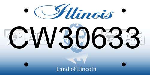 CW30633 Illinois License Plate