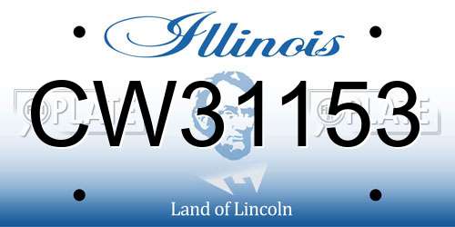 CW31153 Illinois License Plate