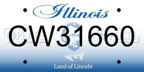 CW31660 Illinois License Plate