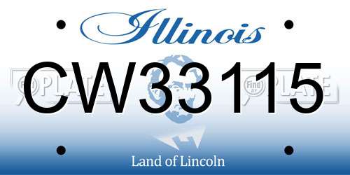 CW33115 Illinois License Plate