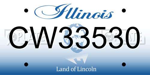 CW33530 Illinois License Plate