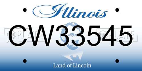 CW33545 Illinois License Plate