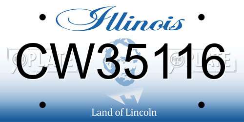 CW35116 Illinois License Plate