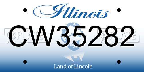 CW35282 Illinois License Plate