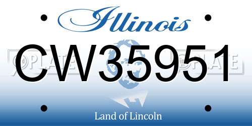 CW35951 Illinois License Plate