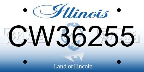 CW36255 Illinois License Plate