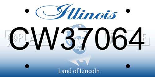 CW37064 Illinois License Plate