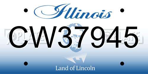 CW37945 Illinois License Plate