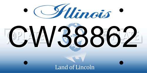 CW38862 Illinois License Plate