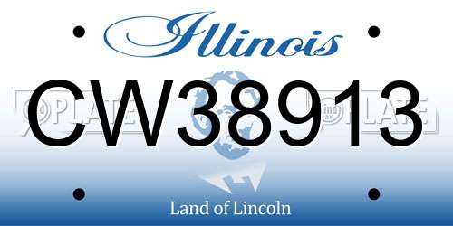 CW38913 Illinois License Plate