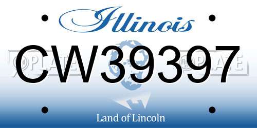 CW39397 Illinois License Plate