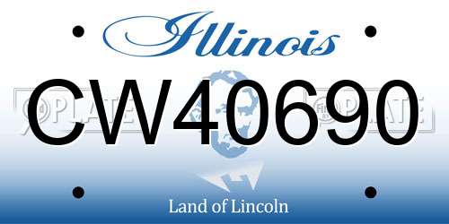 CW40690 Illinois License Plate