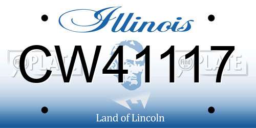CW41117 Illinois License Plate