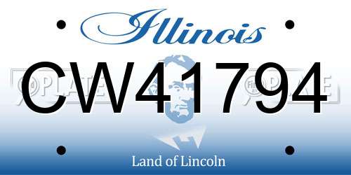 CW41794 Illinois License Plate