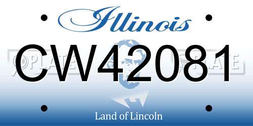CW42081 Illinois License Plate