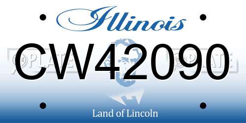 CW42090 Illinois License Plate