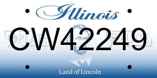 CW42249 Illinois License Plate