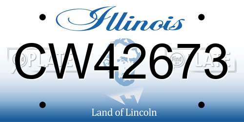 CW42673 Illinois License Plate