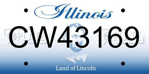 CW43169 Illinois License Plate
