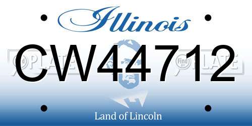 CW44712 Illinois License Plate