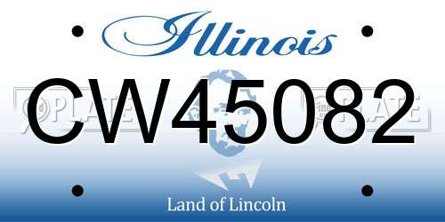 CW45082 Illinois License Plate