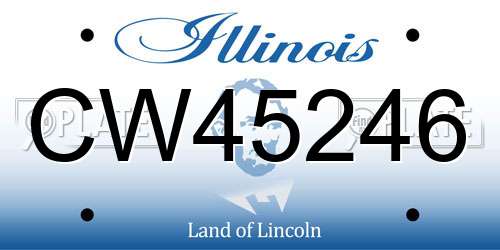 CW45246 Illinois License Plate