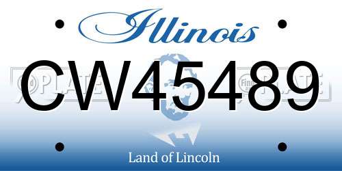 CW45489 Illinois License Plate