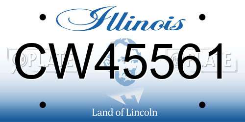 CW45561 Illinois License Plate