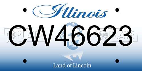 CW46623 Illinois License Plate