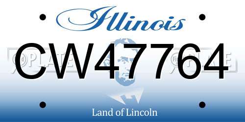 CW47764 Illinois License Plate