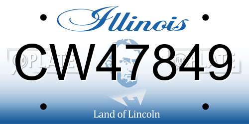 CW47849 Illinois License Plate